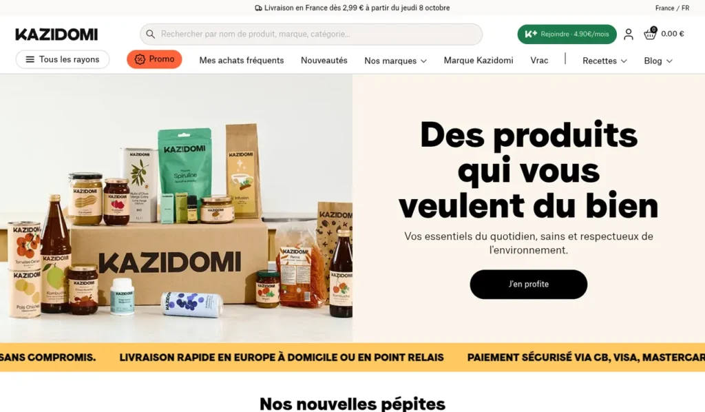 Site Kazidomi réalisé par Rennes Internet