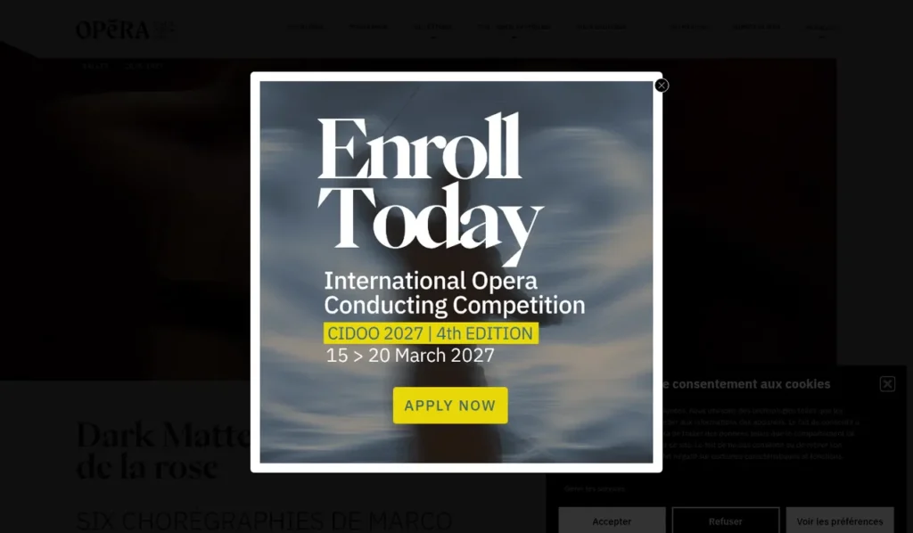 Site Opéra de Liège réalisé par Rennes Internet